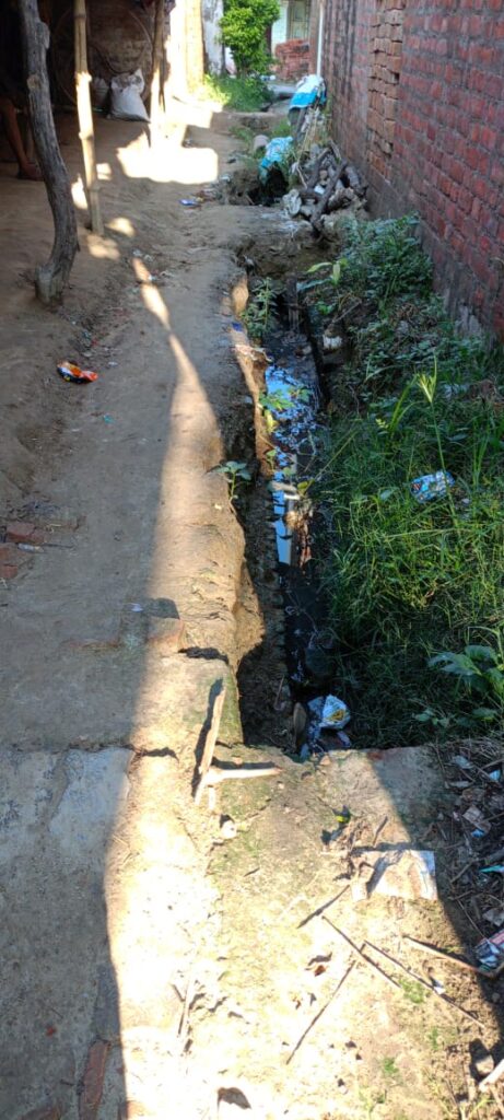 सफाई कर्मी की मनमर्जी, गांव मे बजबजा रही नालिया