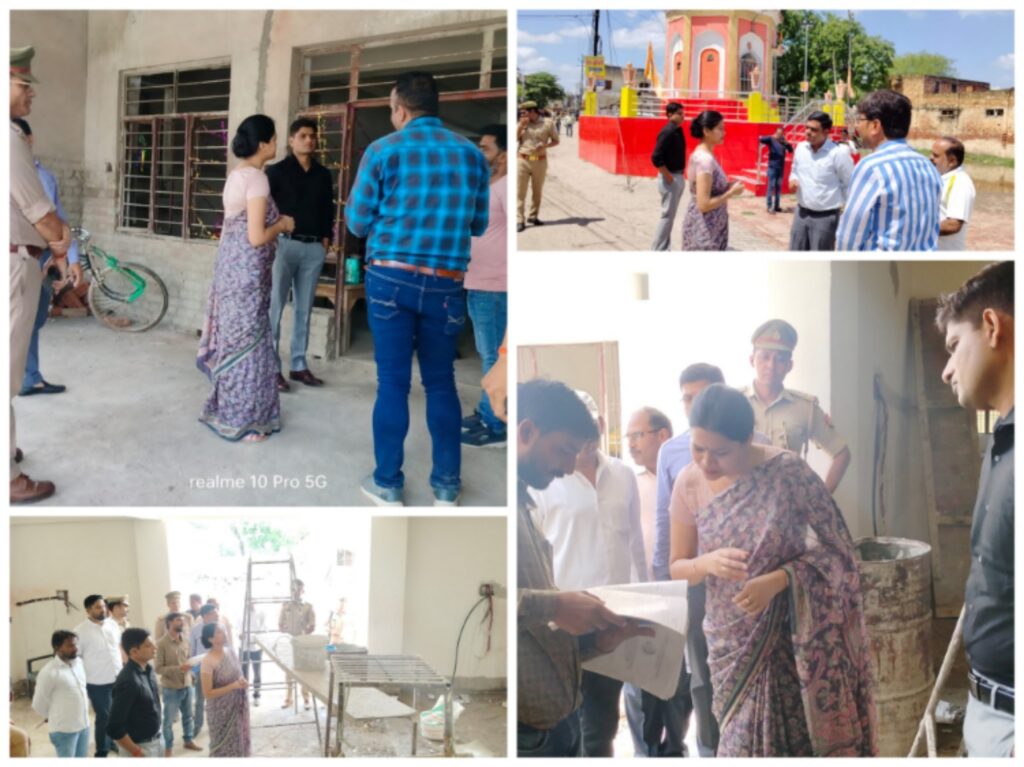 निर्माणाधीन सामुदायिक स्वास्थ्य केंद्र व चौकी का डीएम-एसपी ने किया औचक निरीक्षण