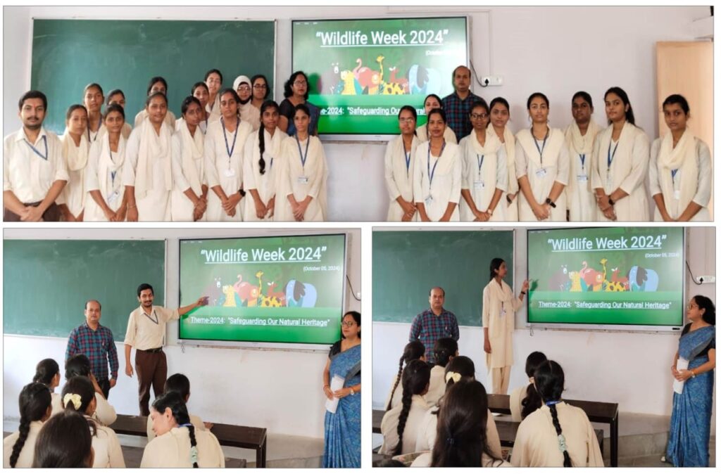 नेशनल पी.जी.कॉलेज के जंतु विज्ञान विभाग द्वारा “राष्ट्रीय वन्य जीव सप्ताह” का चौथा दिवस मनाया गया