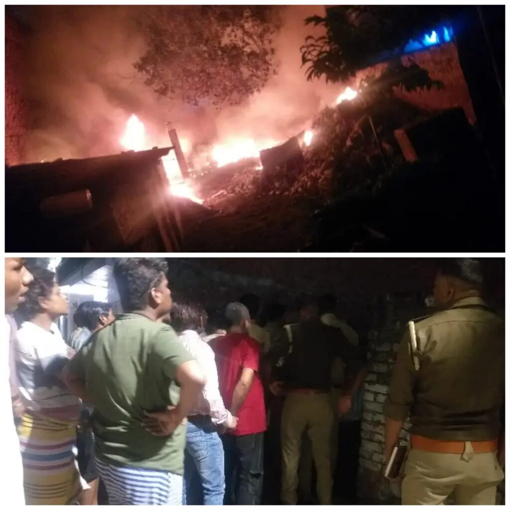 दीपावली के पैराशूट से आलमबाग में लगी आग