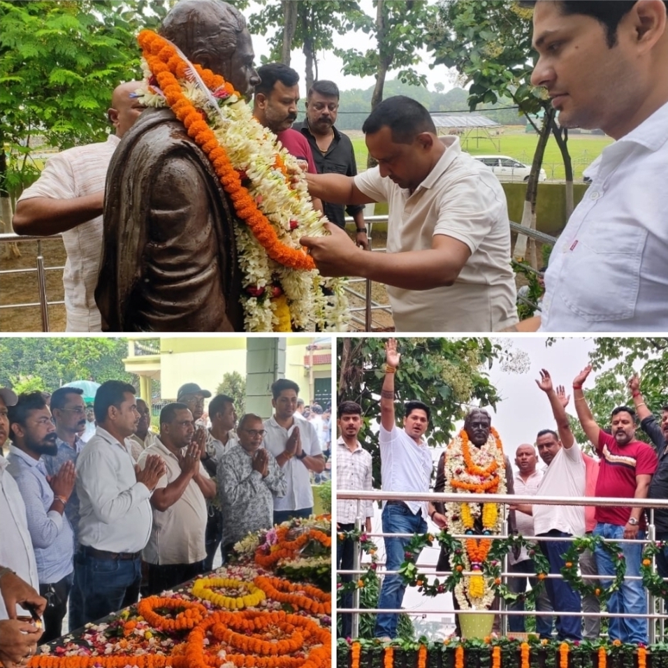 JAMSHEDPUR : पूर्व मंत्री बन्ना गुप्ता ने वीर शहीद निर्मल महतो को श्रद्धासुमन अर्पित कर नमन किया