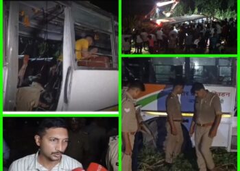 लखनऊ काकोरी बस हादसा: तेज रफ्तार बस खाई में गिरी, 5 की मौत, दो दर्जन घायल