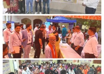 सरोजनीनगर ब्लॉक में वित्तीय समावेशन कैंप, आरोह फाउंडेशन टीम को किया गया सम्मानित