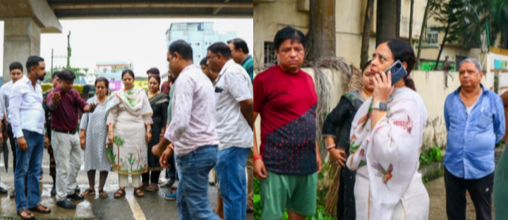 JAMSHEDPUR : सन शाइन कॉम्प्लेक्स एवं एट्रीयम सोसाइटी का मेयर सुधा गुप्ता ने किया निरीक्षण